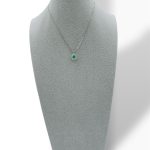 Collana smeraldo diamanti oro bianco 750 Davite&Delucchi con smeraldo e diamanti