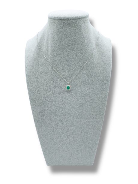 Collana Smeraldo e Diamanti in Oro Bianco 750 Davite Delucchi