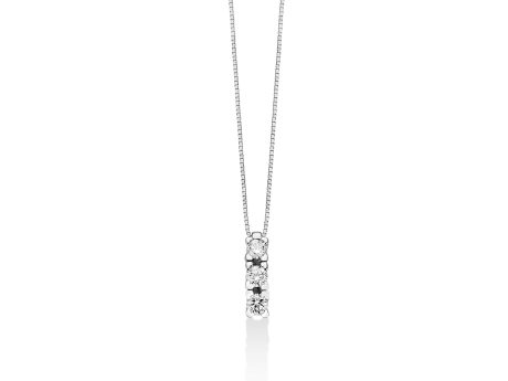 Collana Trilogy Miluna in Oro Bianco 18kt con Diamanti