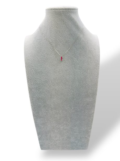 Collana Trilogy di Rubino Oro Bianco 750 Davite & Delucchi