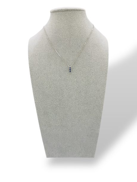 Collana Trilogy Zaffiro Oro Bianco 750 Davite&Delucchi