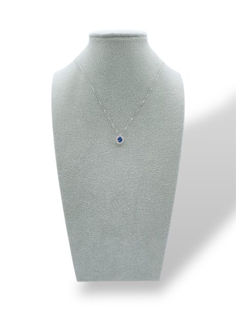 Collana Zaffiro e Diamanti Davite&Delucchi Oro Bianco 18kt