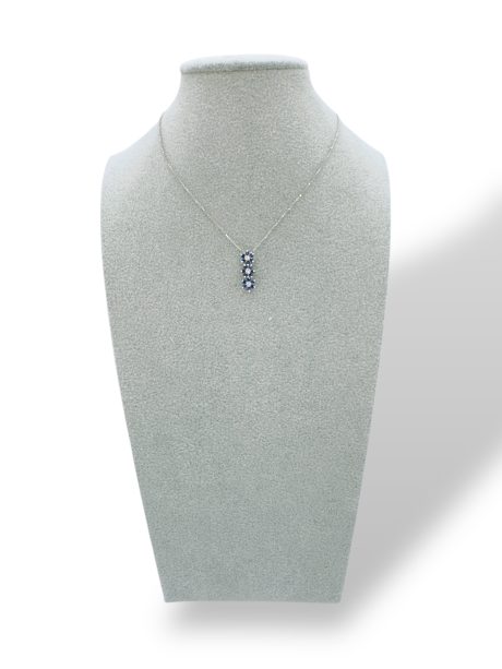 Collana Zaffiro e Diamanti Davite&Delucchi in Oro Bianco 750