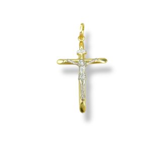Splendida Croce in Oro 18Kt, un gioiello di lusso perfetto per un'idea regalo preziosa.