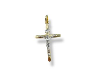 Splendida Croce in Oro con Crocifisso, un gioiello di lusso perfetto come idea regalo preziosa.