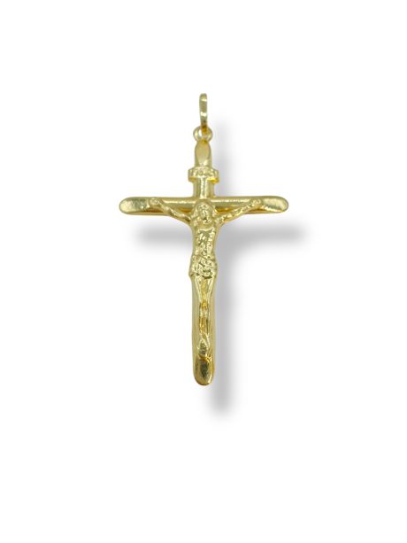 Croce Uomo in Oro Giallo 18kt con Crocifisso