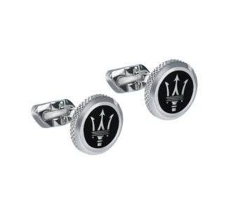 I Gemelli Maserati Jewels, un'esclusiva di alta gioielleria, incarnano l'eleganza scultorea in acciaio e pietre preziose, perfetti per un regalo di lusso.