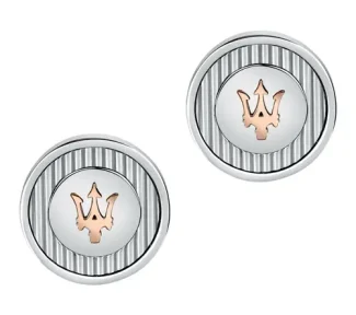 Gemelli Maserati Jewels in oro rosa: un'esclusiva creazione di gioielli di lusso per l'uomo che ama l'eleganza senza tempo.