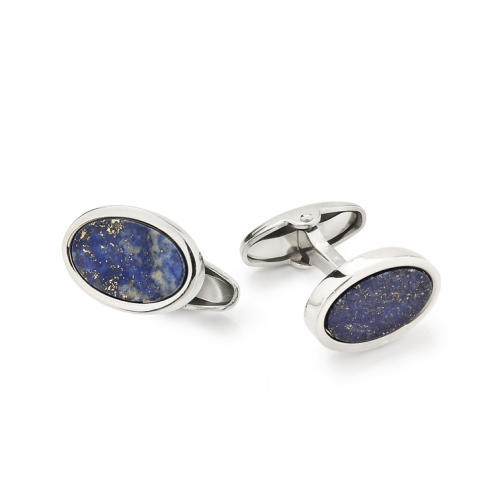 I Gemelli UnoAerre in Argento e Lapislazzuli: un'esplosione di eleganza senza tempo, perfetti come gioielli di lusso per l'uomo che ama distinguersi.