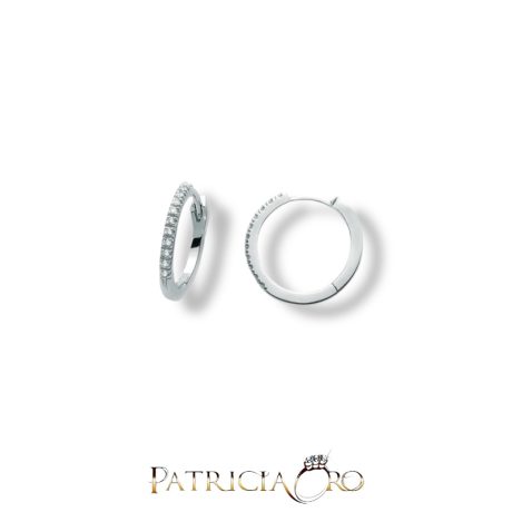 Orecchini Cerchi Miluna Oro Bianco 750 Diamanti 22