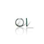 Splendidi Orecchini Cerchi di Smeraldo in Oro 750: un capolavoro di alta gioielleria per un'eleganza senza tempo. (Vista 2)