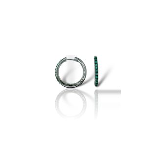 Splendidi Orecchini Cerchi di Smeraldo in Oro 750: un capolavoro di alta gioielleria per un'eleganza senza tempo. (Vista 2)