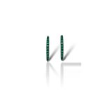 Splendidi Orecchini Cerchi di Smeraldo in Oro 750: un capolavoro di alta gioielleria per un'eleganza senza tempo.