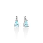 Splendidi orecchini Miluna in oro bianco 750 con acquamarina e diamanti, un'elegante espressione di gioielli diamanti per un regalo prezioso.
