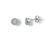 Splendidi Orecchini Miluna in oro bianco 18KT con diamanti da 0.21Ct, un'elegante espressione di gioielli diamanti per un regalo prezioso.