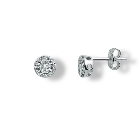 Splendidi Orecchini Miluna in oro bianco 18KT con diamanti da 0.21Ct, un'elegante espressione di gioielli diamanti per un regalo prezioso.