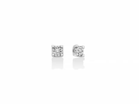 Orecchini Miluna in Oro Bianco con Diamanti Brillanti