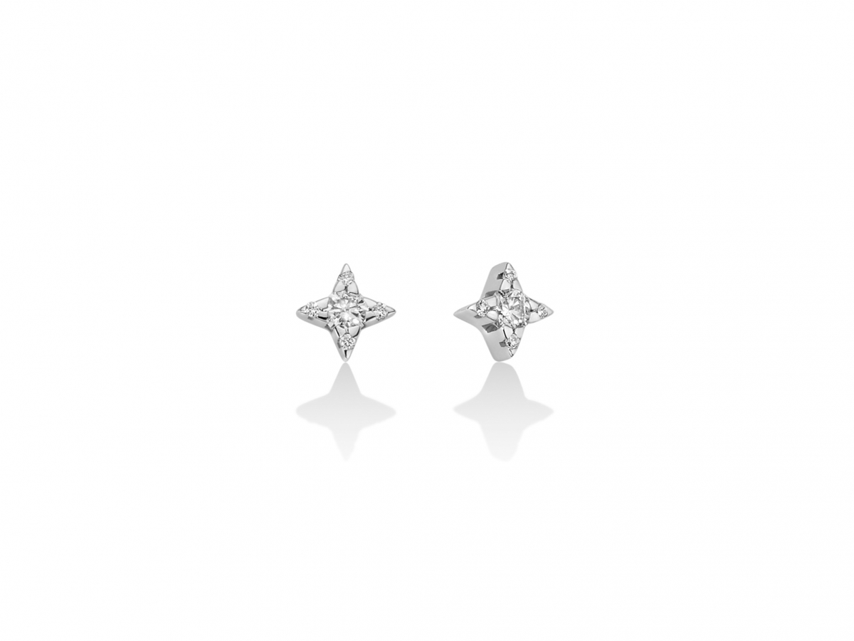 Orecchini Miluna Punti Luce in oro bianco e diamanti: un'esplosione di luce e raffinatezza per un gioiello di alta gioielleria.