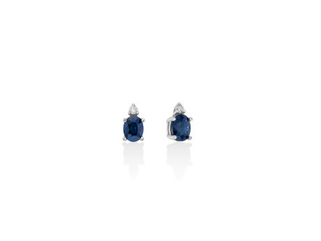 Orecchini Miluna Zaffiri Blu e Diamanti in Oro 750