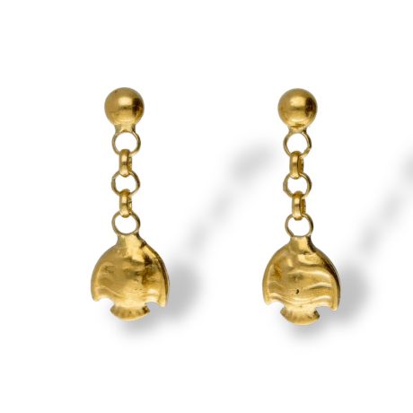 Orecchini Oro Bimba Pendenti con Pesciolino Oro 18k