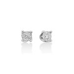 Orecchini punto luce diamanti Miluna oro bianco 18kt 10,8 carati