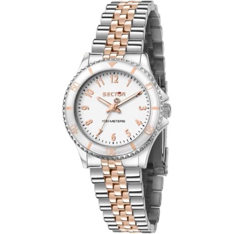 Orologio Donna Sector 230 Just Time 32mm Acciaio e Rosa