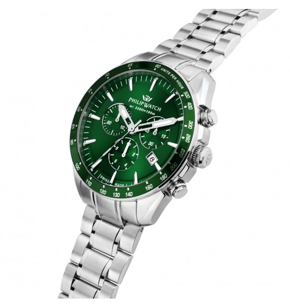 Scopri l'orologio da uomo Philip Watch Blaze, un gioiello di lusso per l'uomo moderno. Design elegante e materiali pregiati per un accessorio senza tempo. (Vista 3)