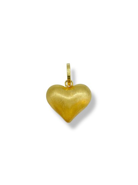 Pendente cuore in Oro 750 satinato