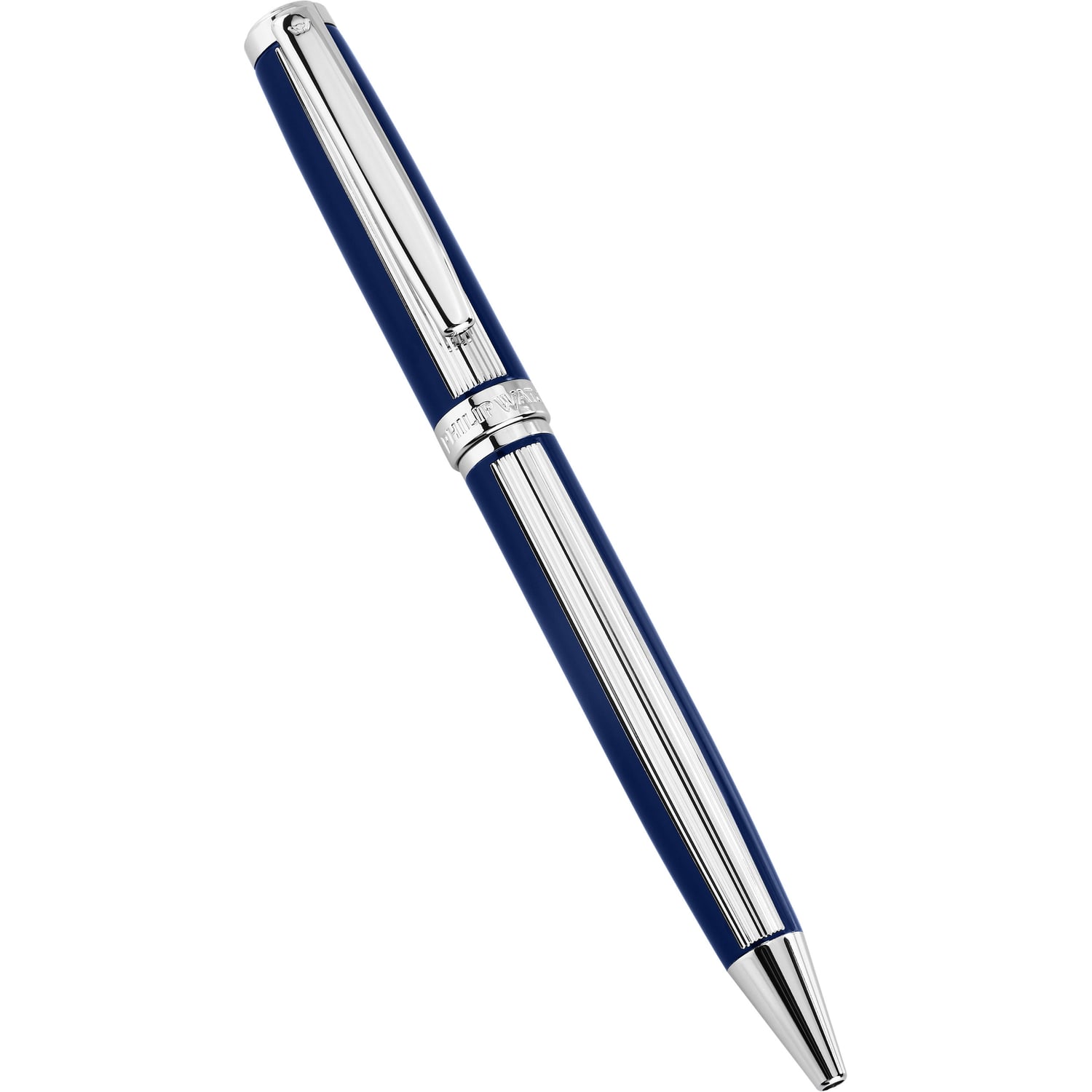 Scopri l'eleganza senza tempo della Penna a Sfera Philip Watch WI: un capolavoro di design blu e argento, perfetto per chi cerca gioielli di lusso.
