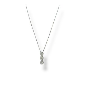 Trilogy Diamond Necklace in 18kt Gold by Davite&Delucchi