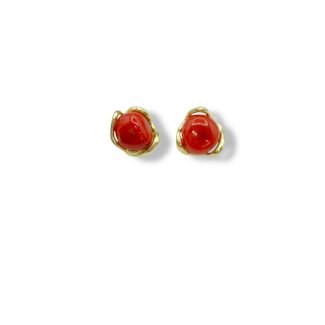 Sassi Earrings in Sciacca Coral, 925 Silver