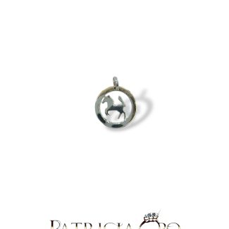 18kt White Gold Horse Pendant for Men