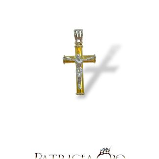 Men's Two-Tone 18kt Gold Cross