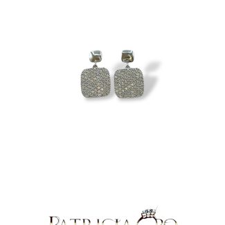 18kt White Gold Earrings with Zirconia