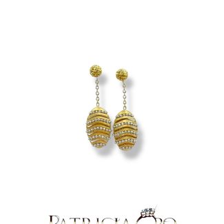 18kt Bicolour Gold Drop Earrings