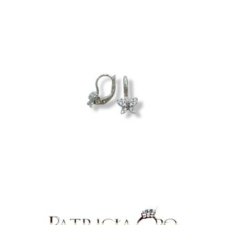 Butterfly Earrings in 18kt White Gold