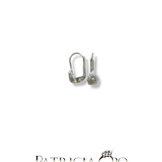 Ladybird Earrings for Girls in 18k White Gold