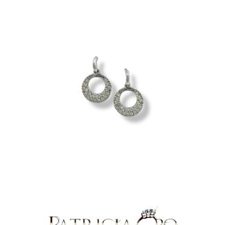 18kt White Gold Earrings with Zircons