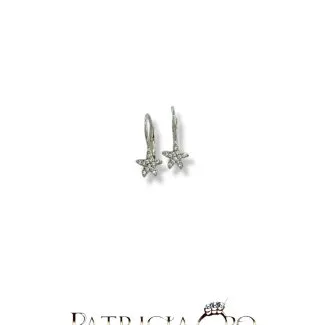 White Star Girl Earrings in 18kt Gold