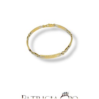 Men's 18kt Gold Bicolour Bracelet
