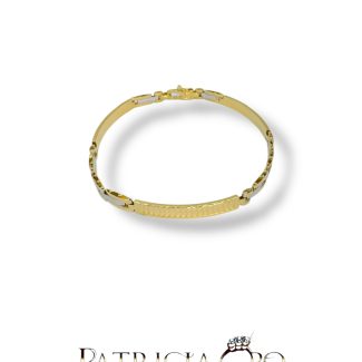 Men's Two-Tone 18kt Gold Bracelet