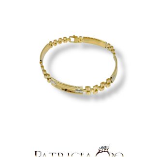 Men's 18kt Two-Tone Gold Bracelet