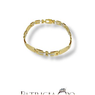 Men's Two-Tone 18kt Gold Bracelet