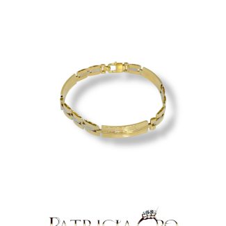 Men's Bicolour 18kt Gold Bracelet