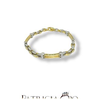 Men's Bicolour 18kt Gold Bracelet
