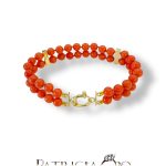 Bracciale Corallo Sciacca Sferico di Patricia Oro Creations: un gioiello made in italy di alta gioielleria. (Vista 2)