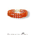 Bracciale corallo sferico Sciacca di Patricia Oro Creations: un gioiello made in Italy di alta gioielleria, perfetto per un'idea regalo preziosa.