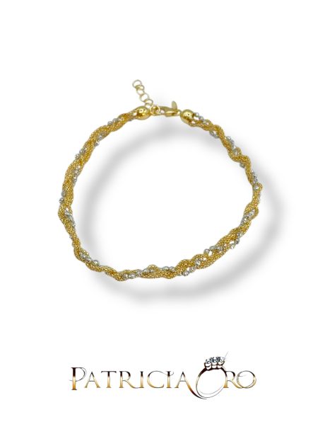 Bracciale Donna Oro 18kt Giallo e Bianco