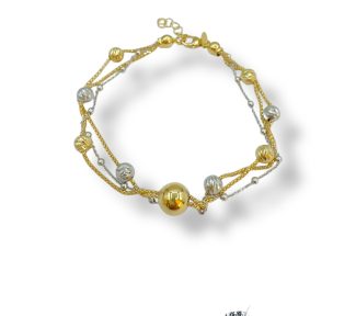 Bracciale donna oro bicolore, un gioiello di lusso perfetto per un'idea regalo preziosa.