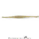 Bracciale donna piatto in oro, un gioiello di lusso perfetto per un'idea regalo preziosa. (Vista 2)